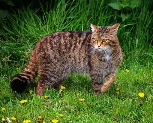 Scottish Wild Cat Paint By Numbers