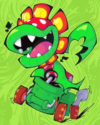 Super Mario Petey Piranha Paint By Numbers