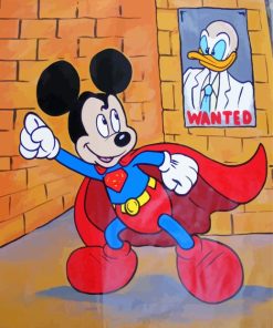 Superman Mickey Mouse Paint By Numbers