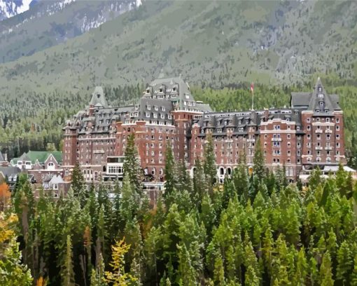 The Castle Fairmont Banff Paint By Numbers