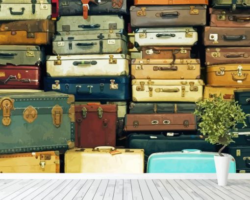 Vintage Suitcases Paint By Numbers