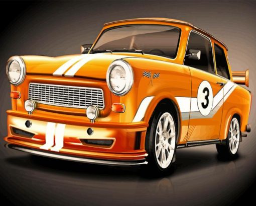 Vintage Trabant Car Paint By Numbers