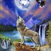 Wolf And Eagle Moon Paint By Number