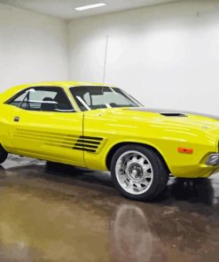 Yellow 1974 Challenger Paint By Number