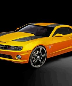 Yellow Camaro Paint By Numbers
