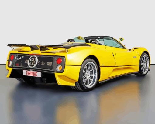 Yellow Pagani Zonda Paint By Numbers